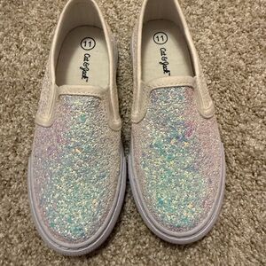 NWOT Cat & Jack Glitter Slip-On Kids Shoes